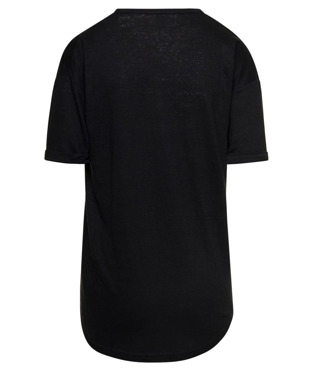 ISABEL MARANT Черная льняная футболка, фото 2