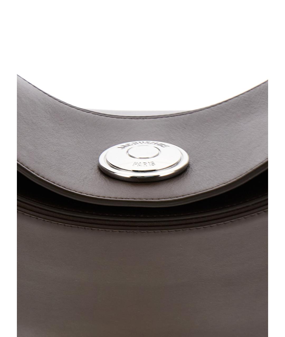 JACQUEMUS Коричневая кожаная сумка через плечо, фото 3