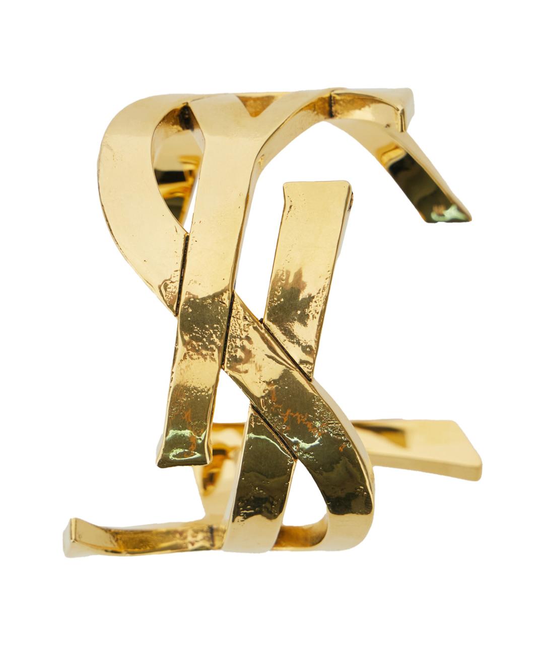 SAINT LAURENT Золотой металлический браслет, фото 1