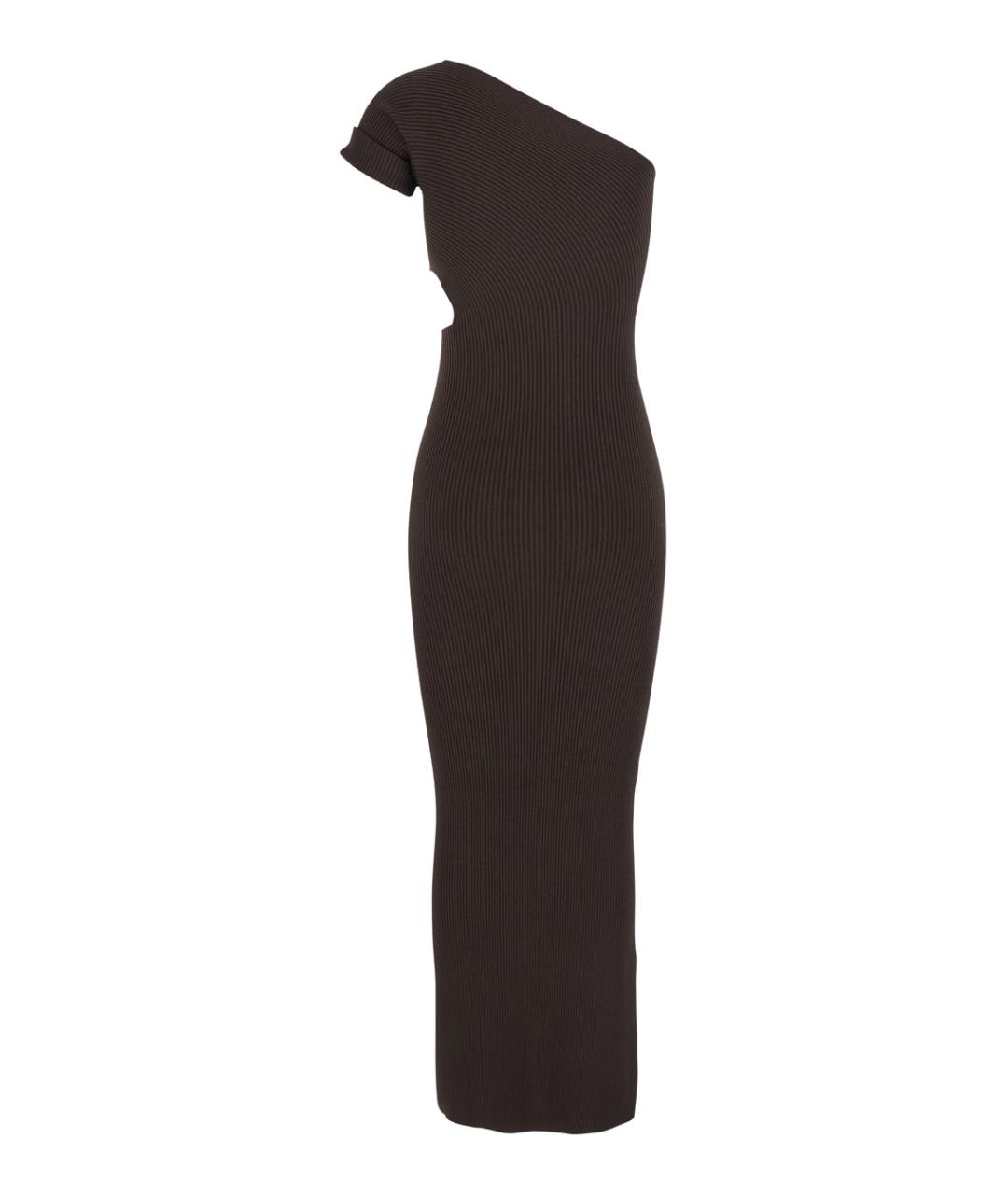 MAX MARA Коричневое вискозное коктейльное платье, фото 2