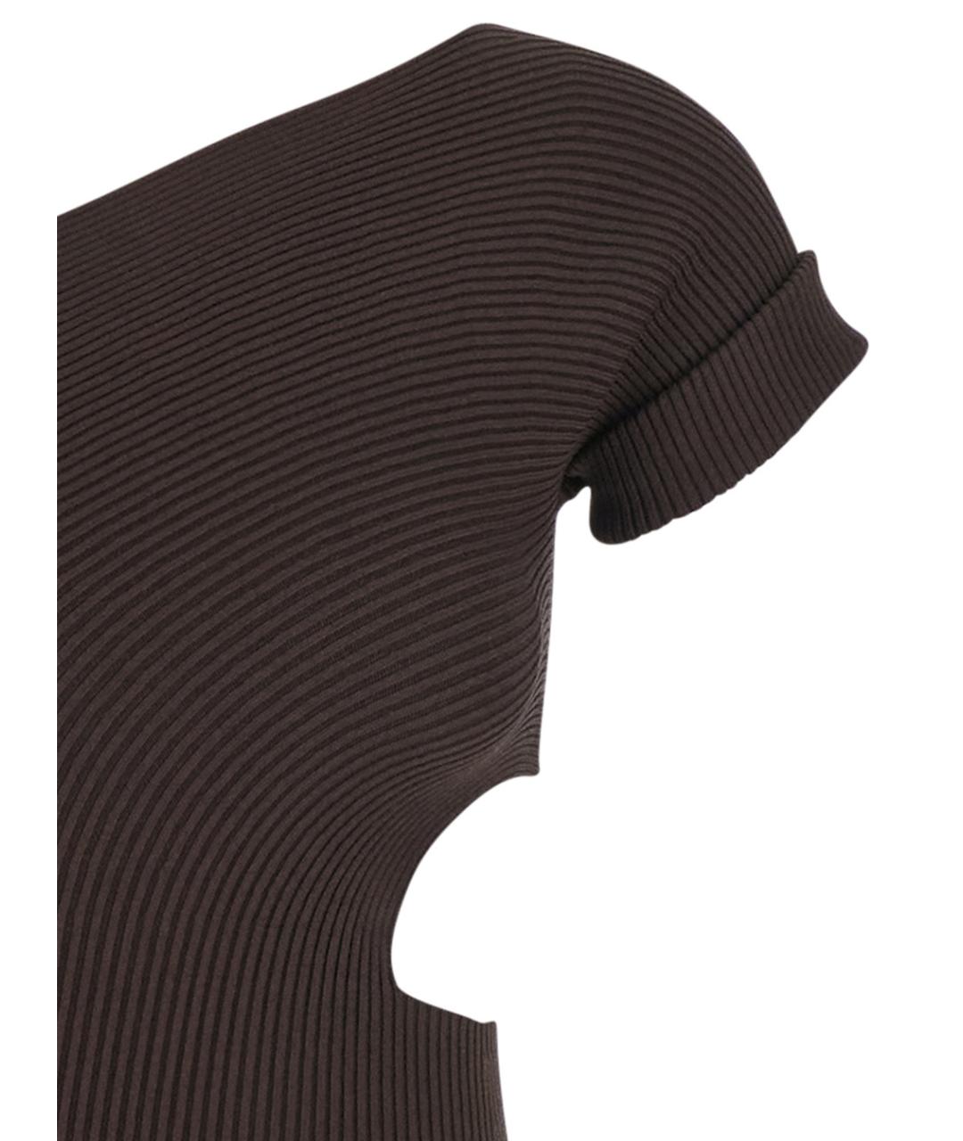 MAX MARA Коричневое вискозное коктейльное платье, фото 3