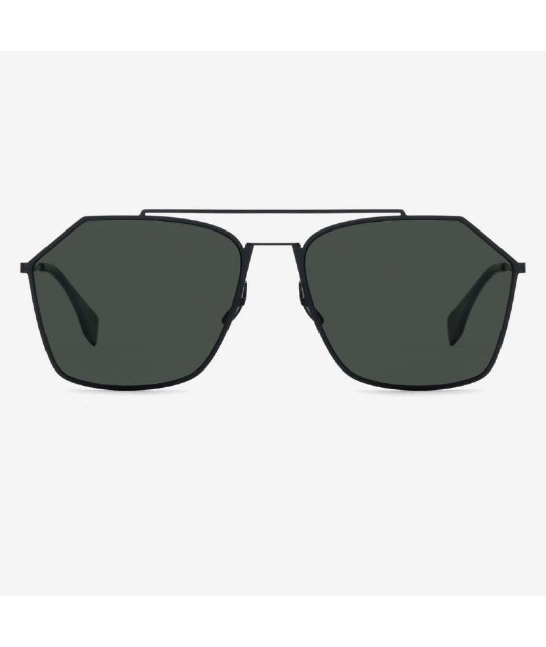 FENDI Зеленые металлические солнцезащитные очки, фото 8