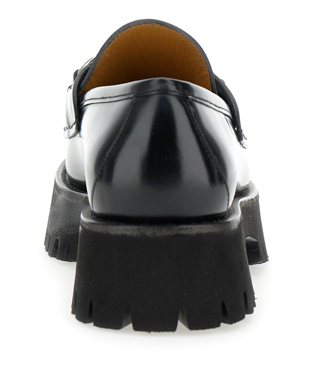 GUCCI Черные кожаные лоферы, фото 4