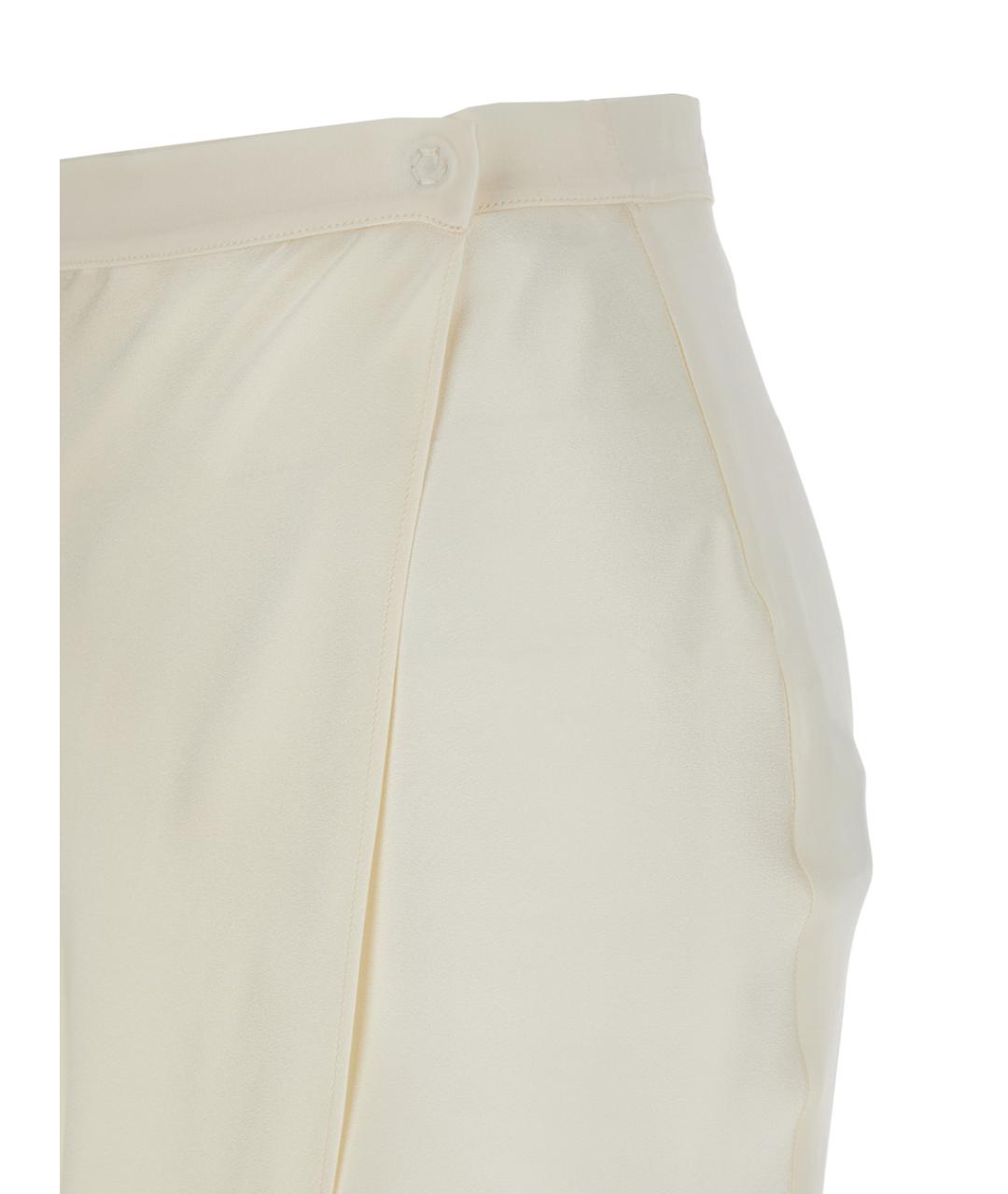 SEMICOUTURE Белая ацетатная юбка миди, фото 3