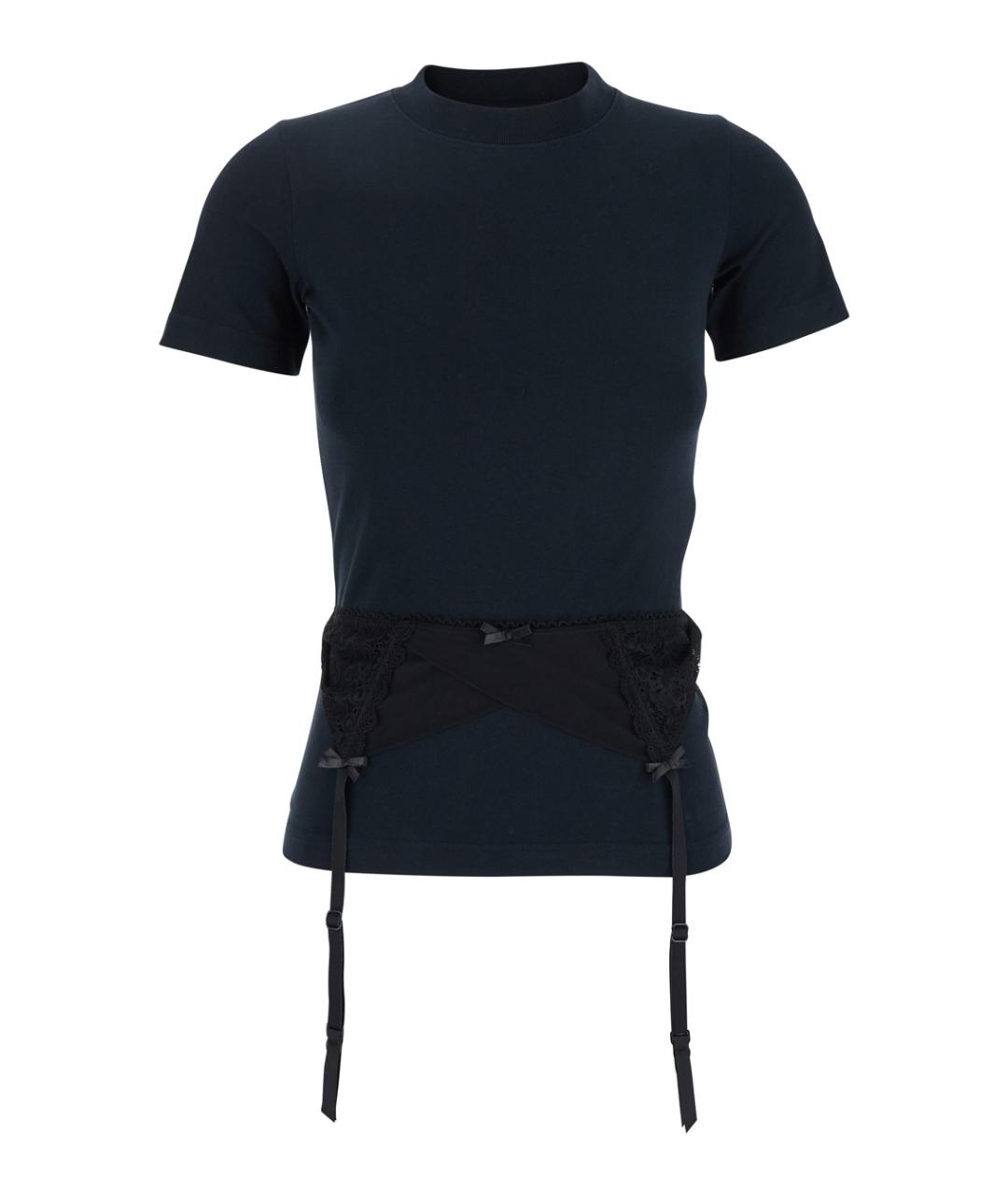 BALENCIAGA Черная хлопковая футболка, фото 1