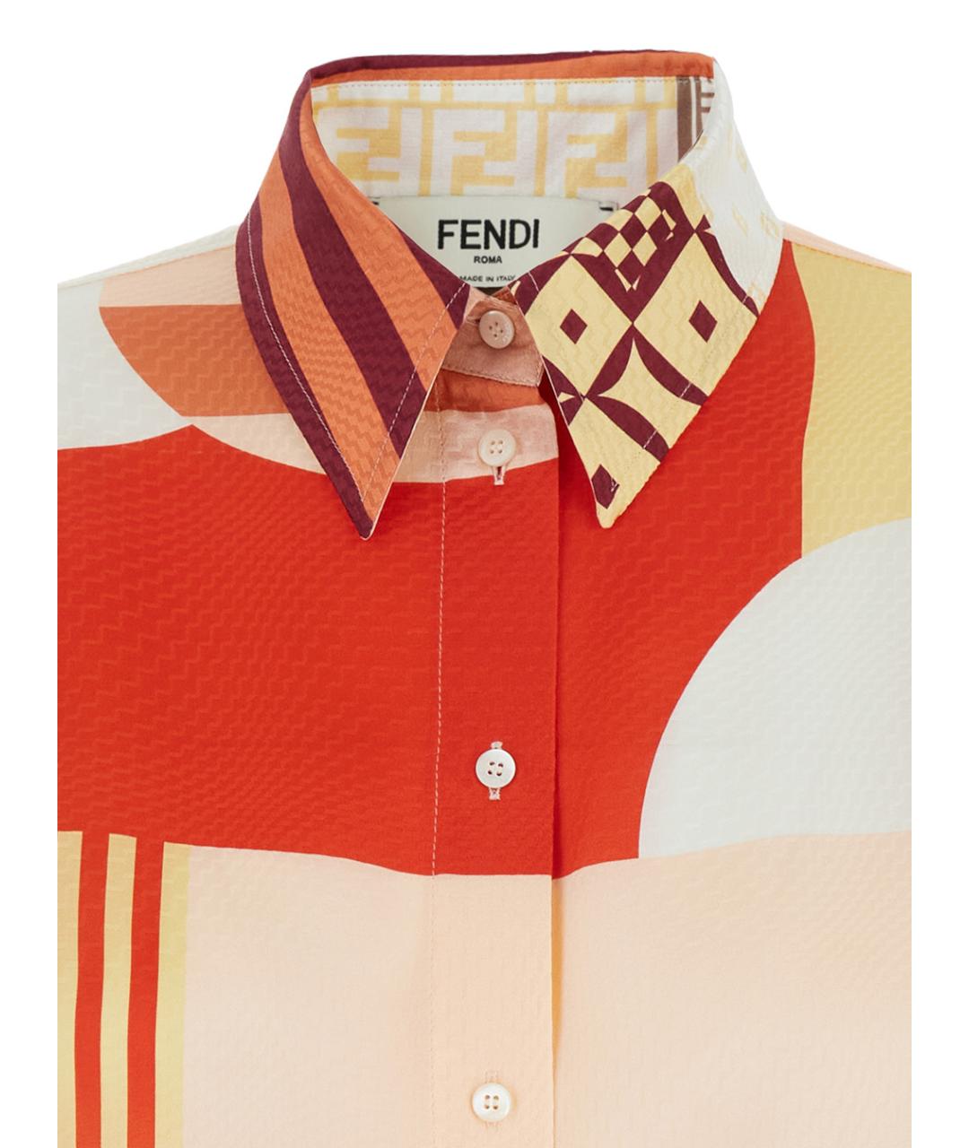 FENDI Мульти шелковая рубашка, фото 3