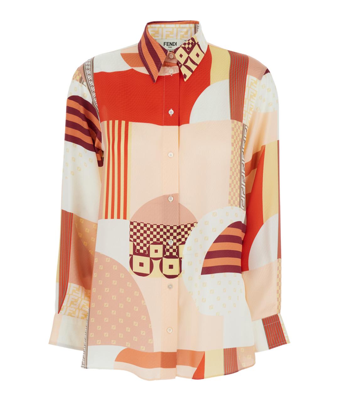 FENDI Мульти шелковая рубашка, фото 1