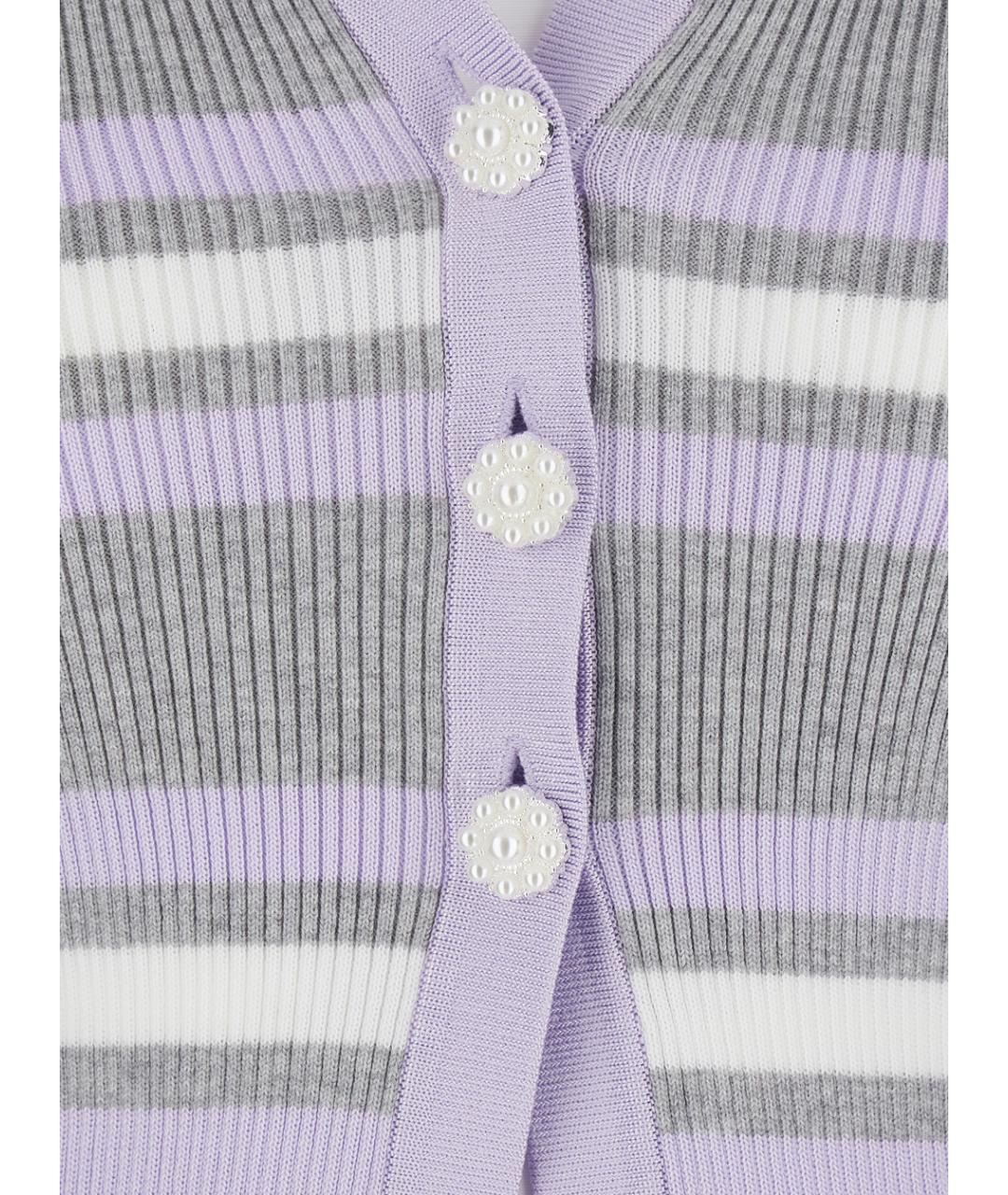 SELF-PORTRAIT Серый вискозный джемпер / свитер, фото 3