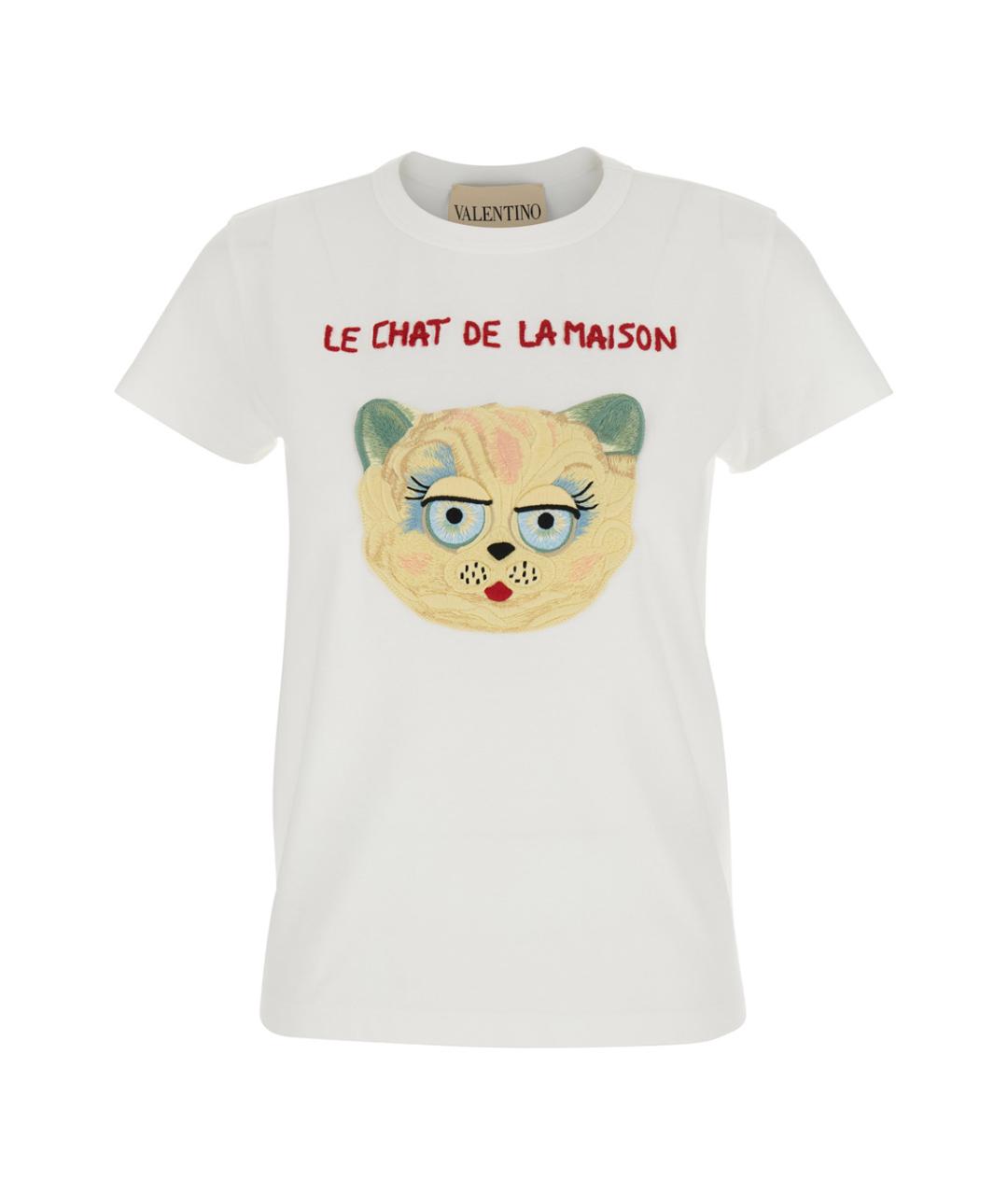 VALENTINO Белая хлопковая футболка, фото 1