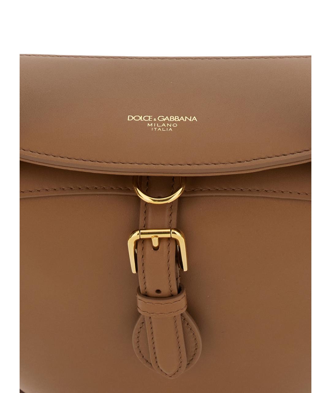 DOLCE&GABBANA Коричневая замшевая сумка через плечо, фото 3