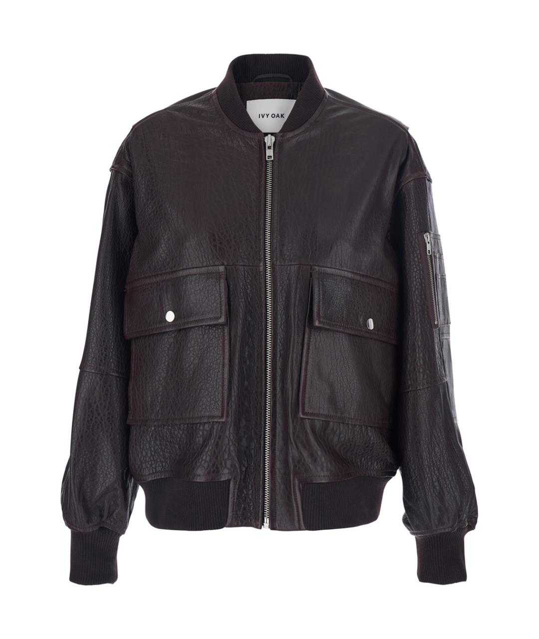 IVY OAK Бордовая кожаная куртка, фото 1