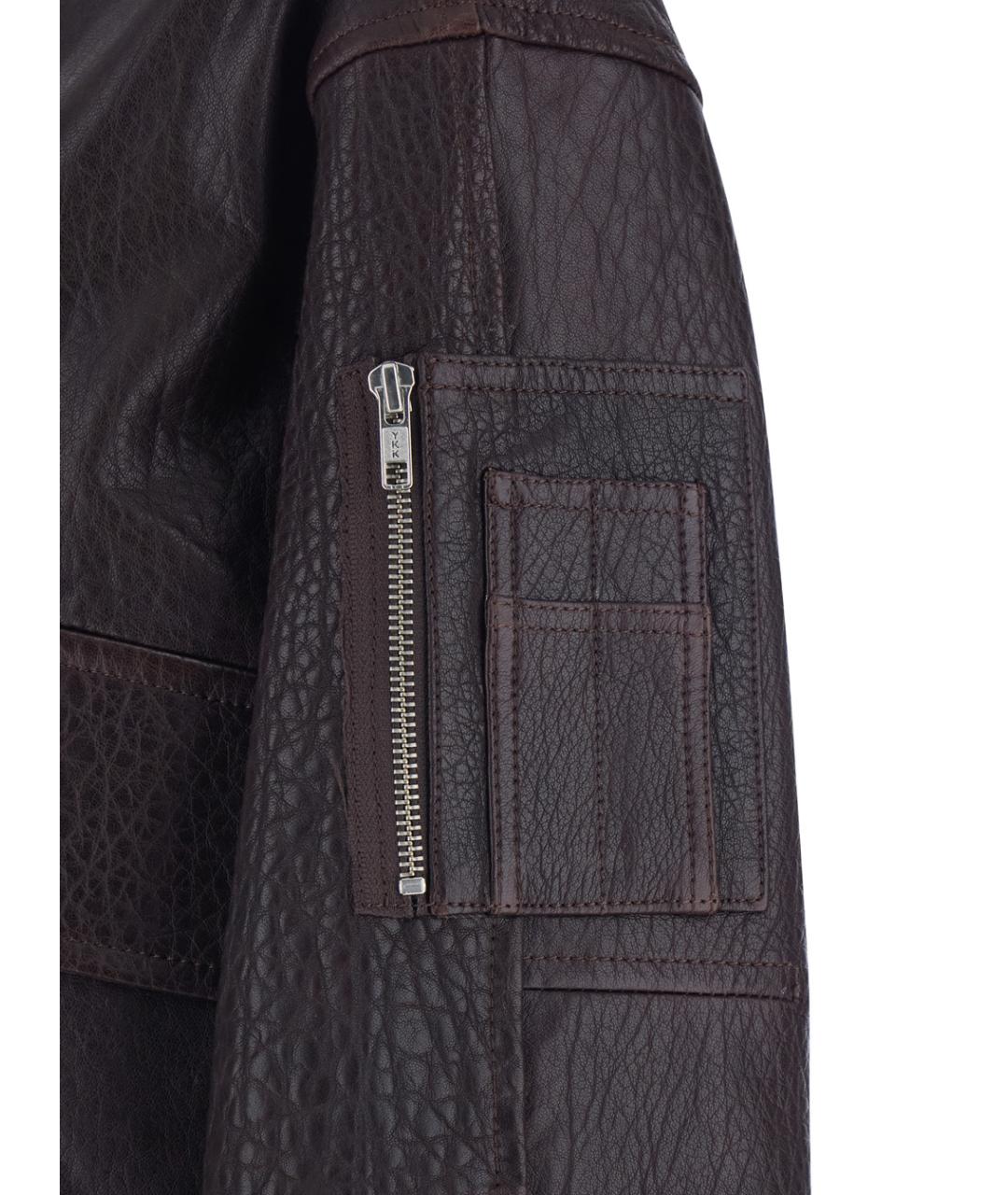 IVY OAK Бордовая кожаная куртка, фото 3