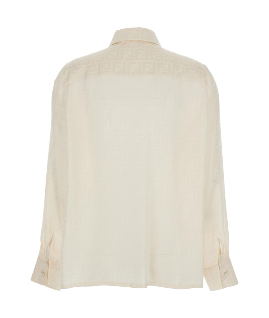 FENDI Белая шелковая рубашка, фото 2