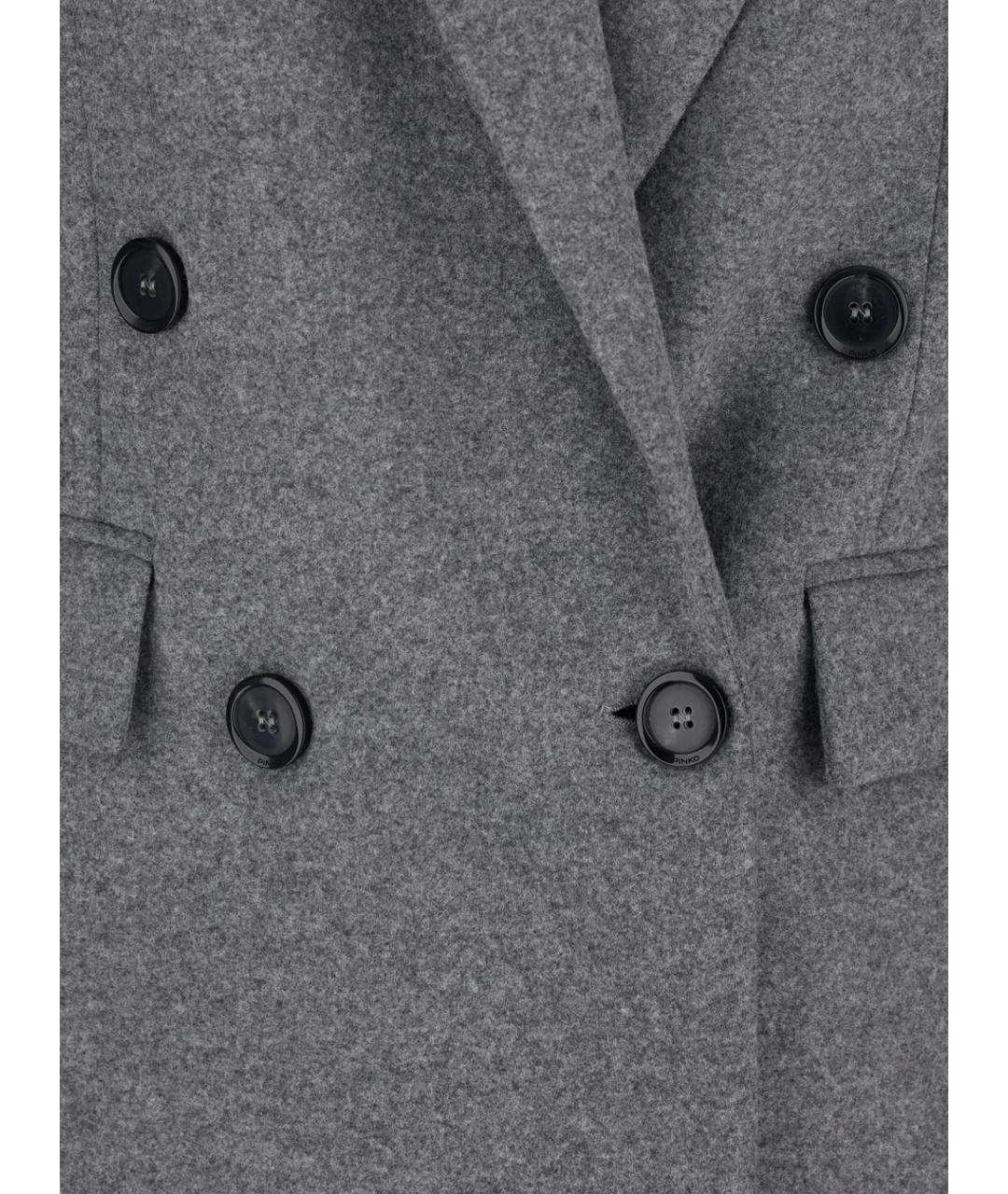 PINKO Серый шерстяной жакет/пиджак, фото 3