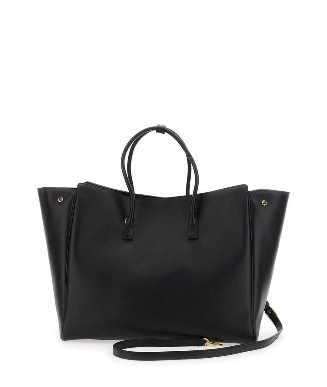 BALENCIAGA Черная кожаная сумка тоут, фото 2