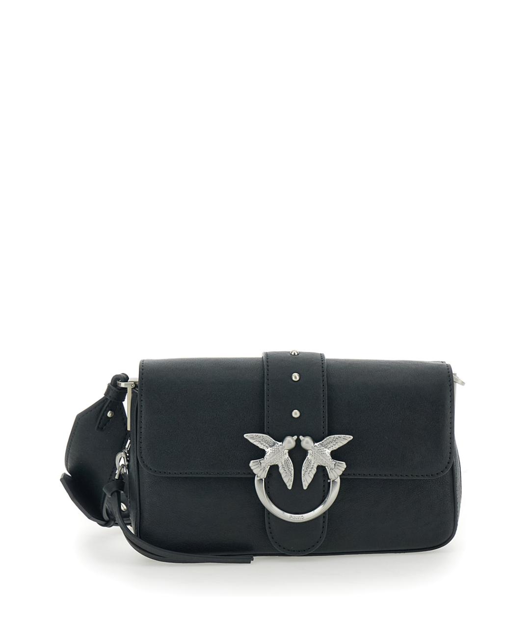 PINKO Черная кожаная сумка через плечо, фото 1