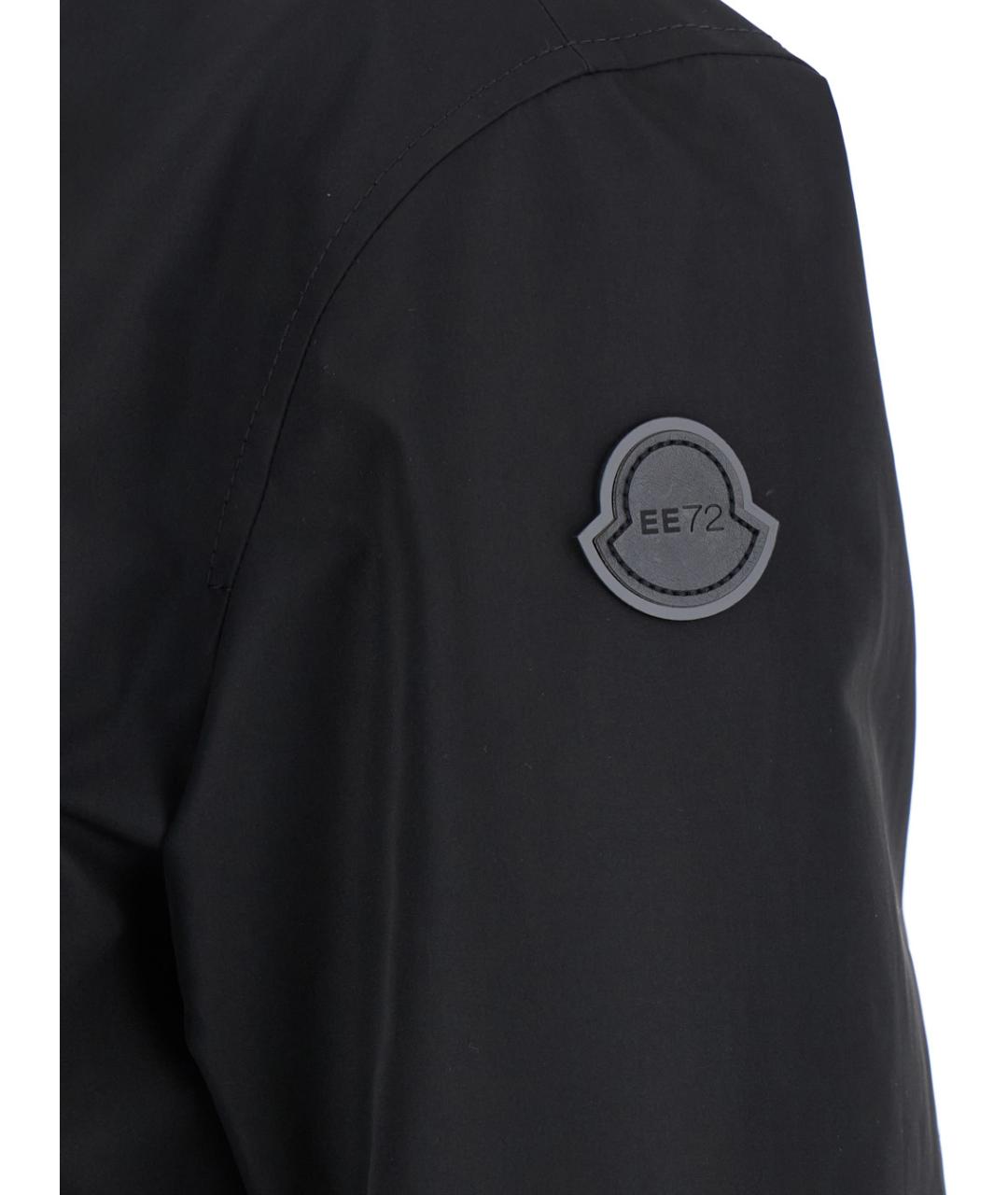 MONCLER Черный полиэстеровый пуховик, фото 3