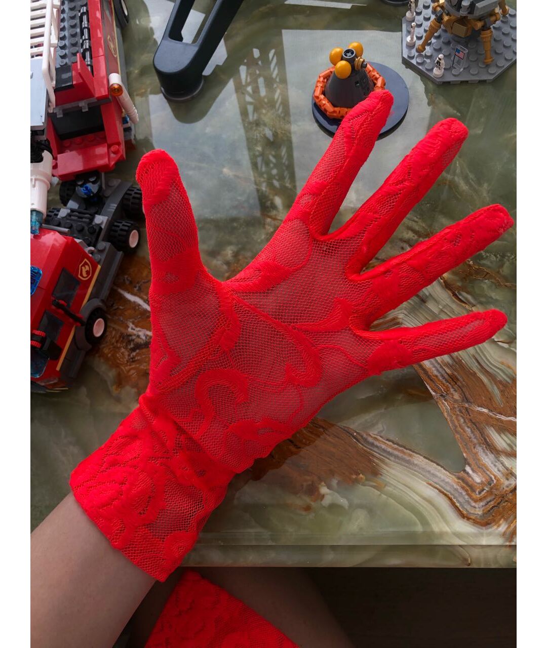 GUCCI Красные перчатки, фото 6