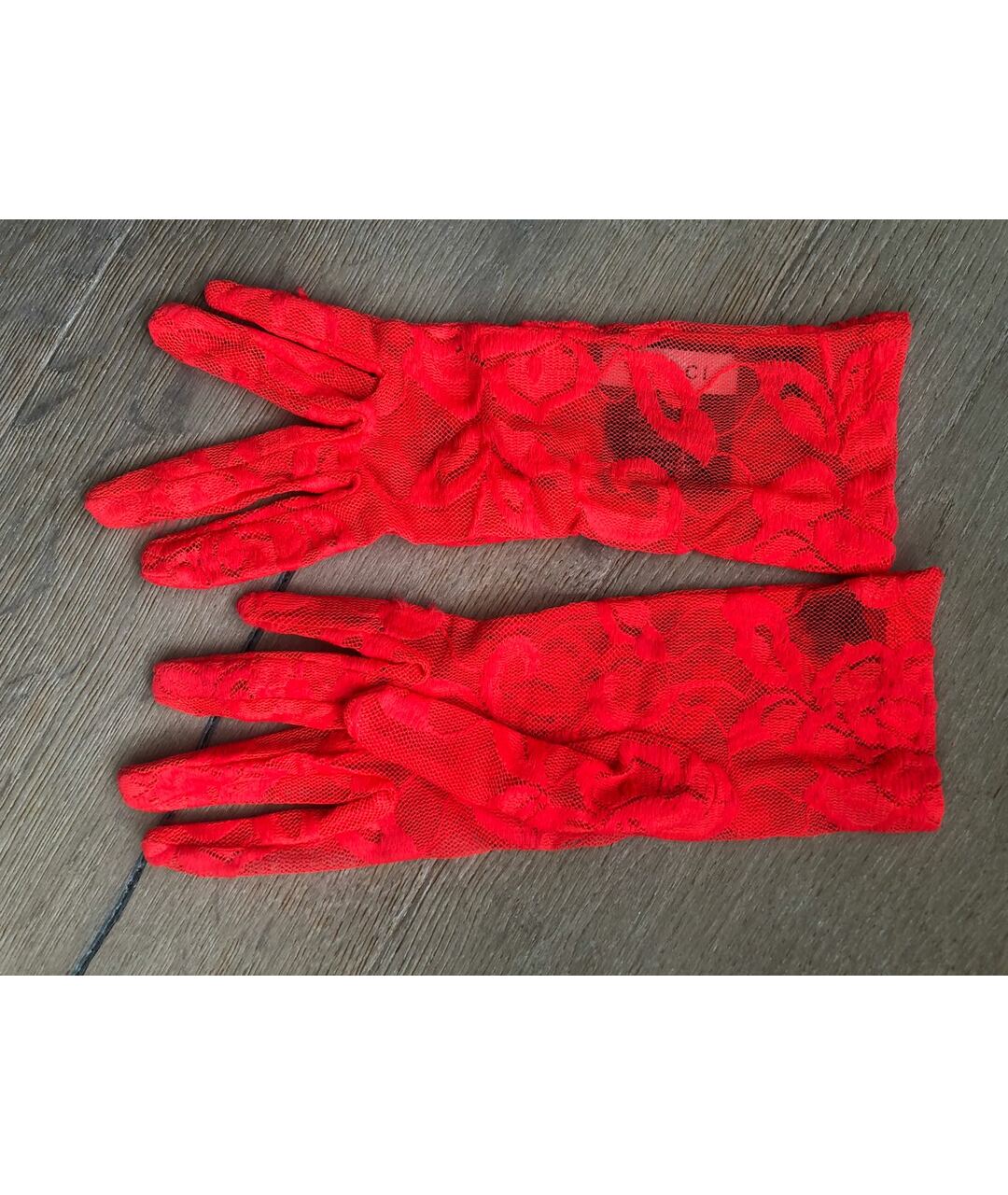 GUCCI Красные перчатки, фото 2