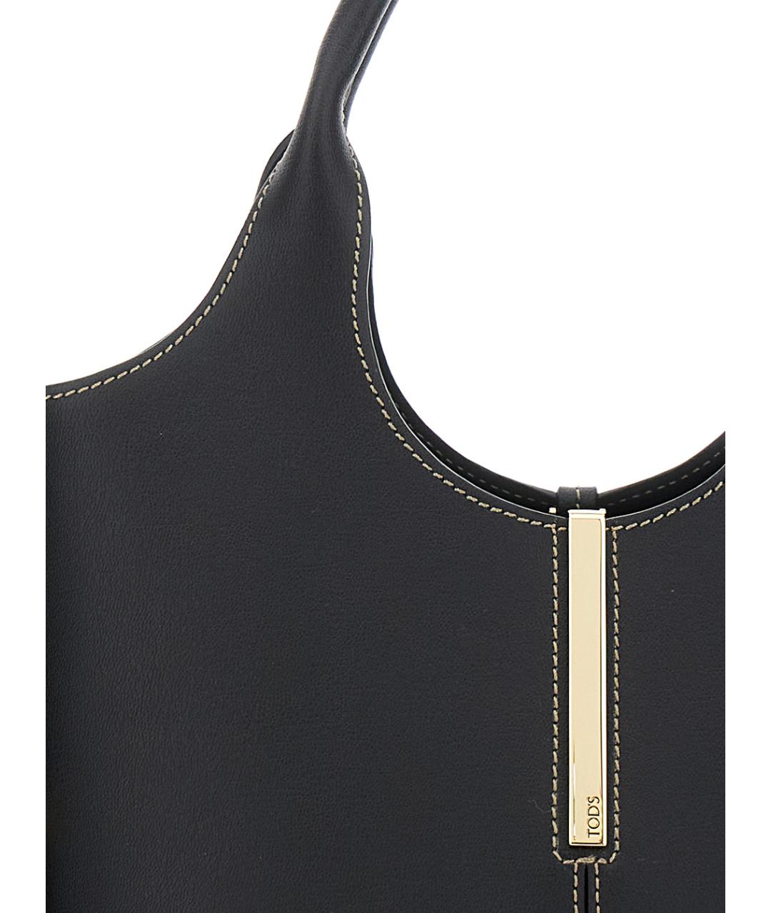 TOD'S Черная кожаная сумка через плечо, фото 3