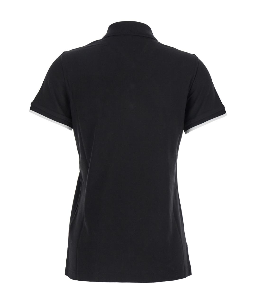 MONCLER Черная хлопковая футболка, фото 2