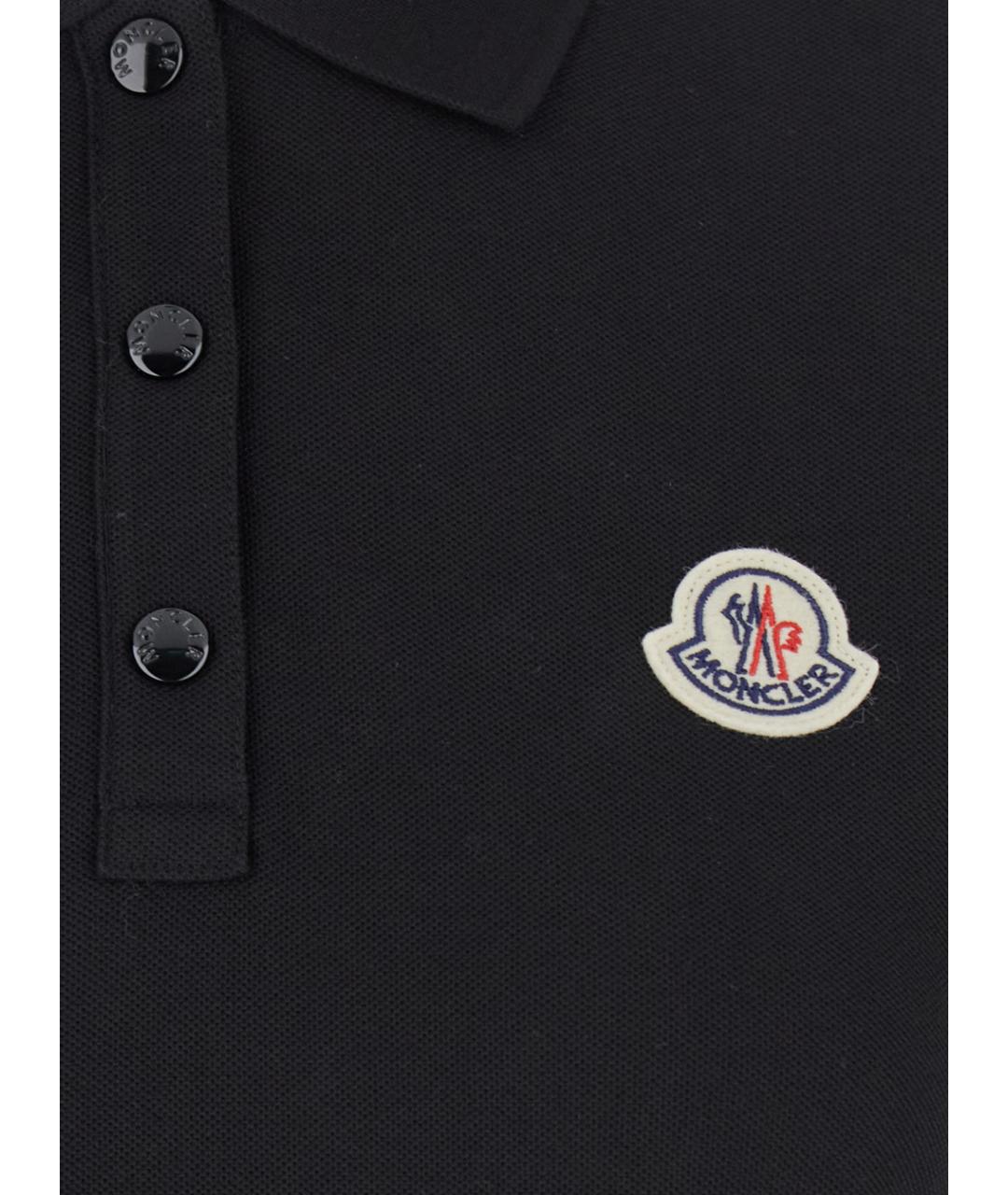 MONCLER Черная хлопковая футболка, фото 3
