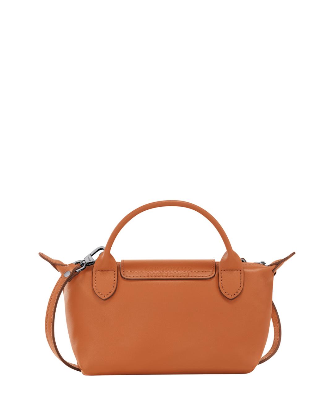 LONGCHAMP Коричневая кожаная сумка через плечо, фото 2