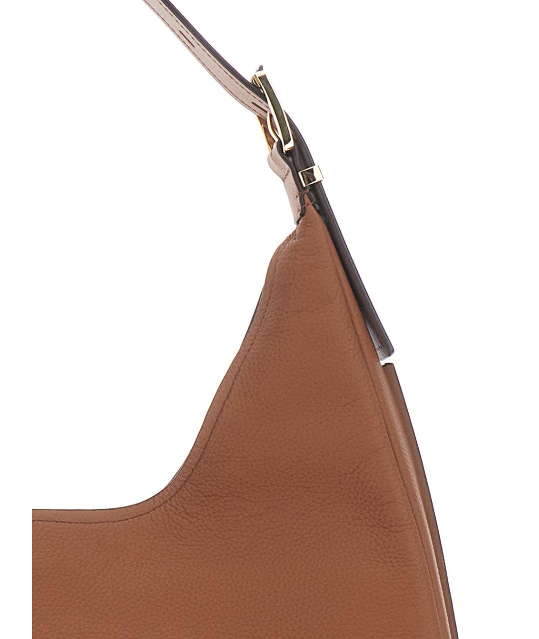 MICHAEL MICHAEL KORS Коричневая кожаная сумка через плечо, фото 3