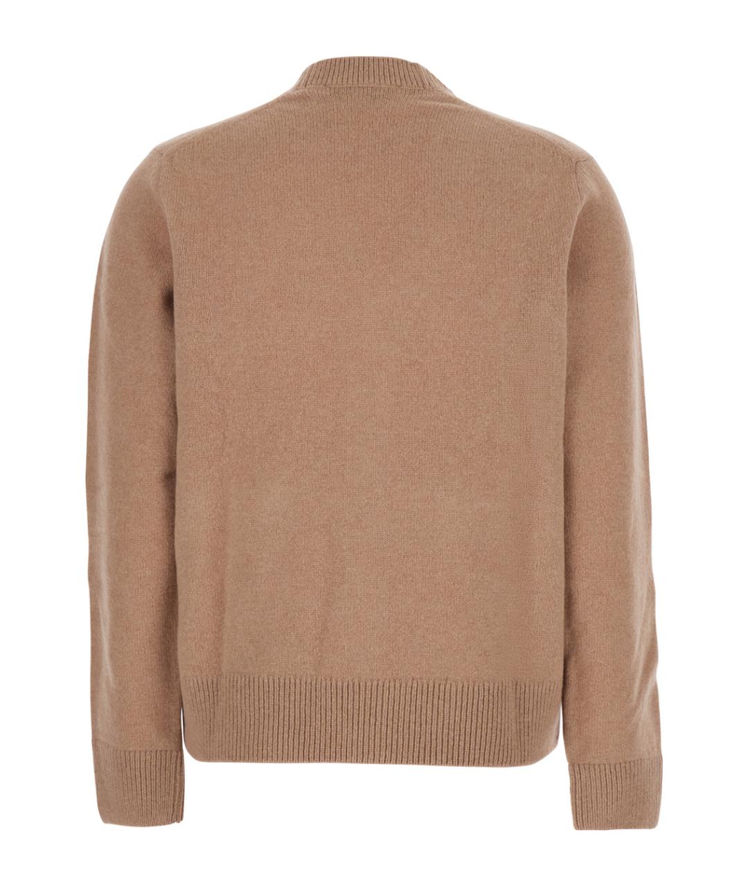 MAISON KITSUNE Коричневый шерстяной джемпер / свитер, фото 2