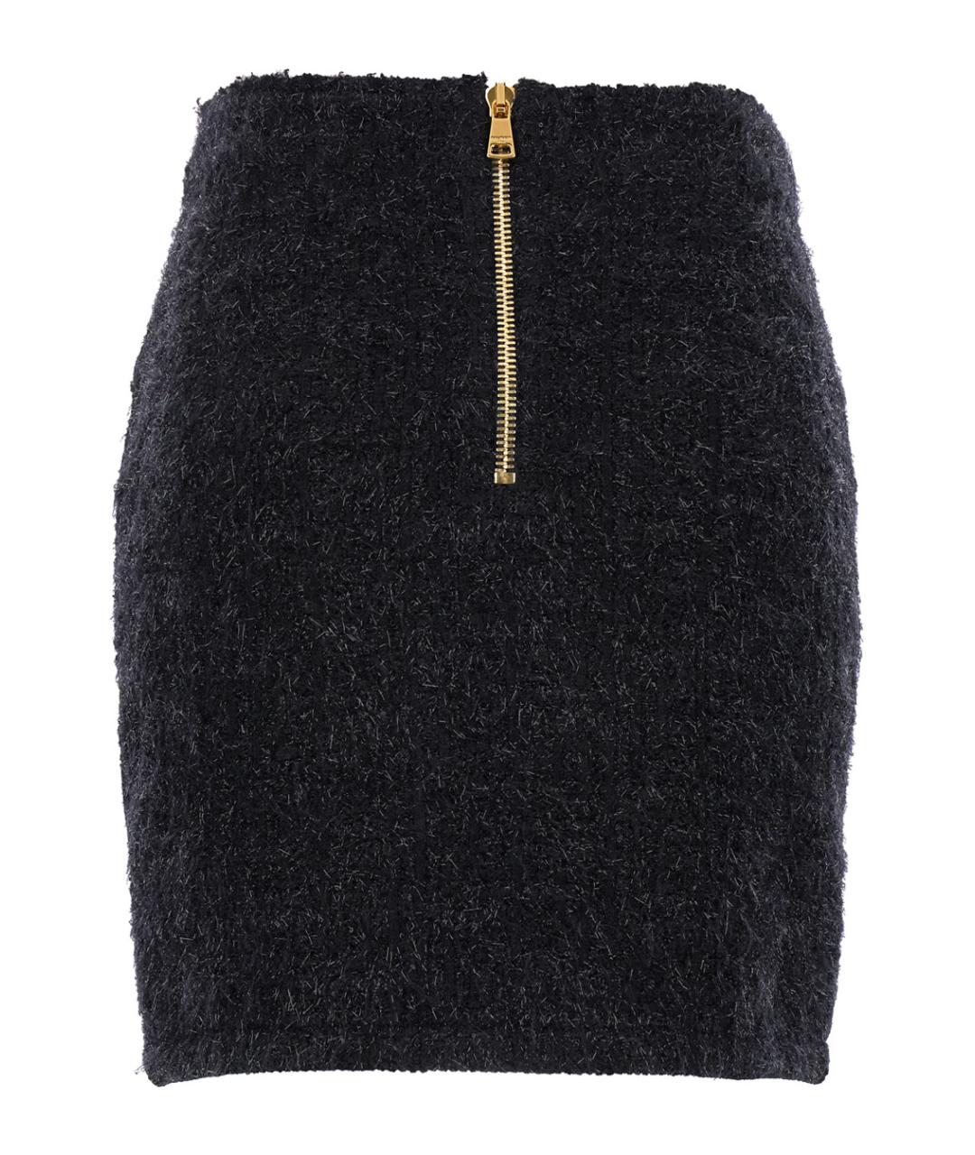 BALMAIN Черная полиамидовая юбка мини, фото 2