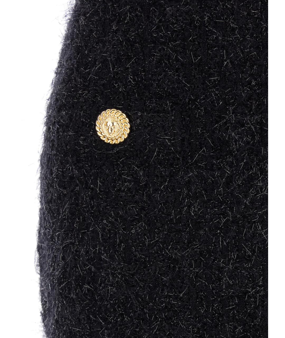 BALMAIN Черная полиамидовая юбка мини, фото 3