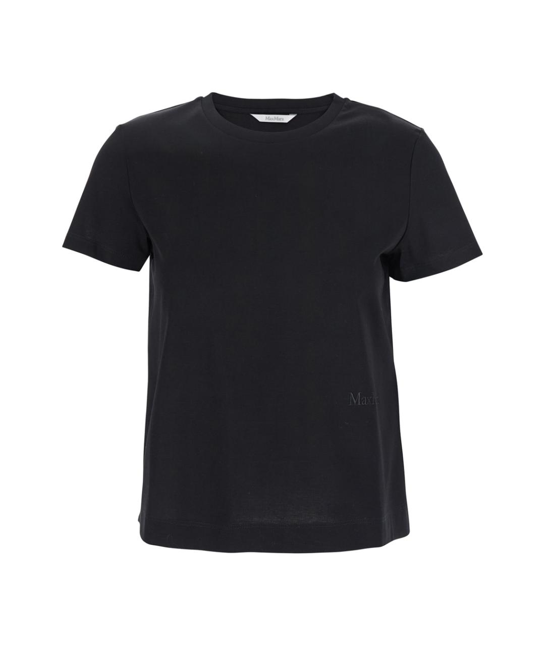 MAX MARA Черная хлопковая футболка, фото 1