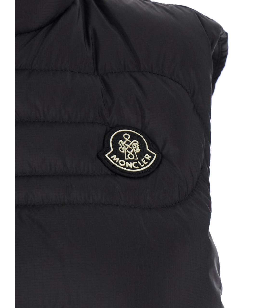 MONCLER Черный полиамидовый жилет, фото 3