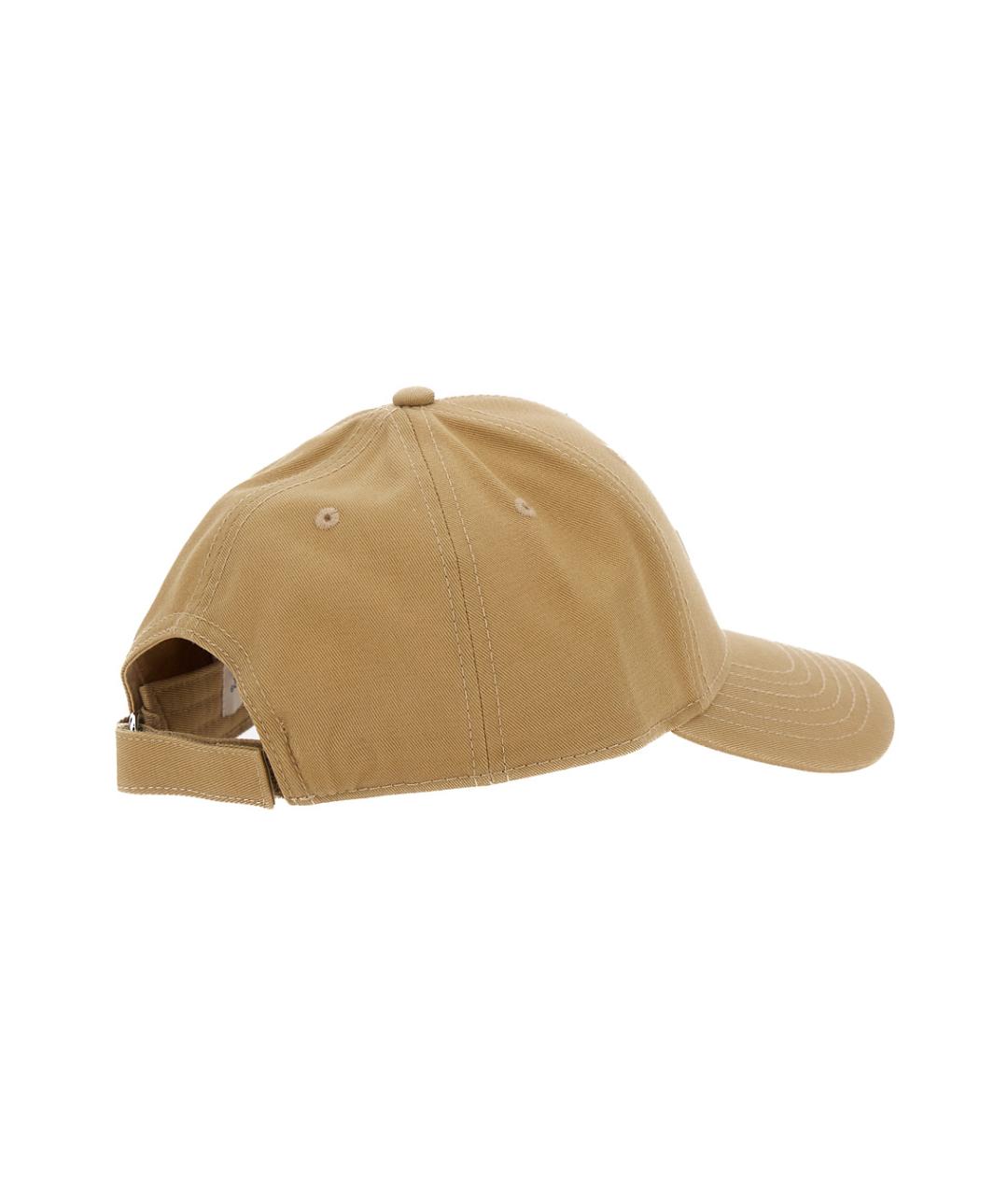 MONCLER Бежевая хлопковая кепка, фото 2