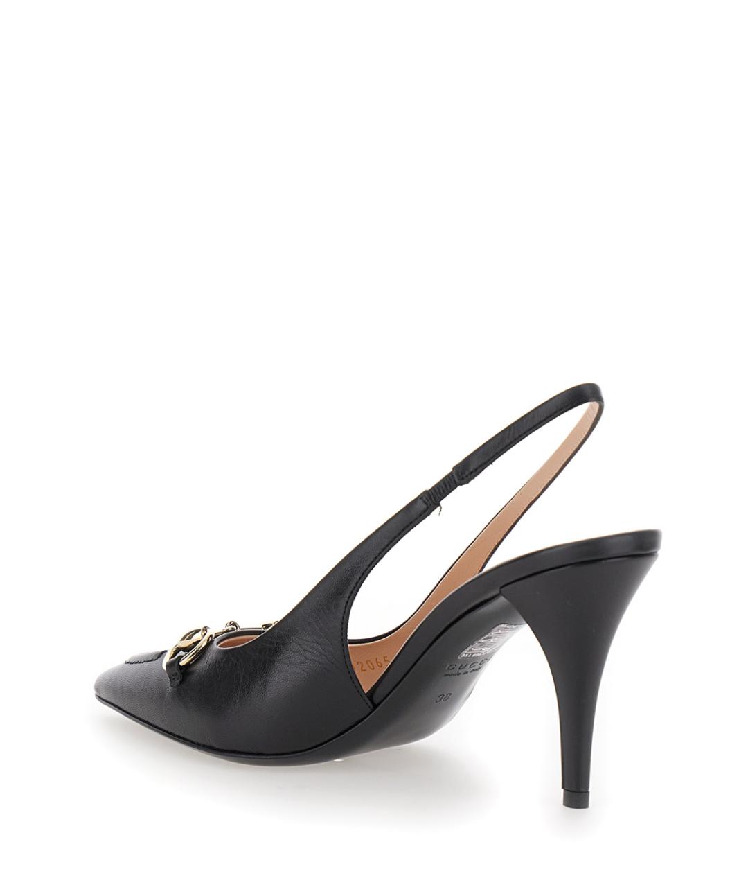 GUCCI Черные кожаные туфли, фото 3