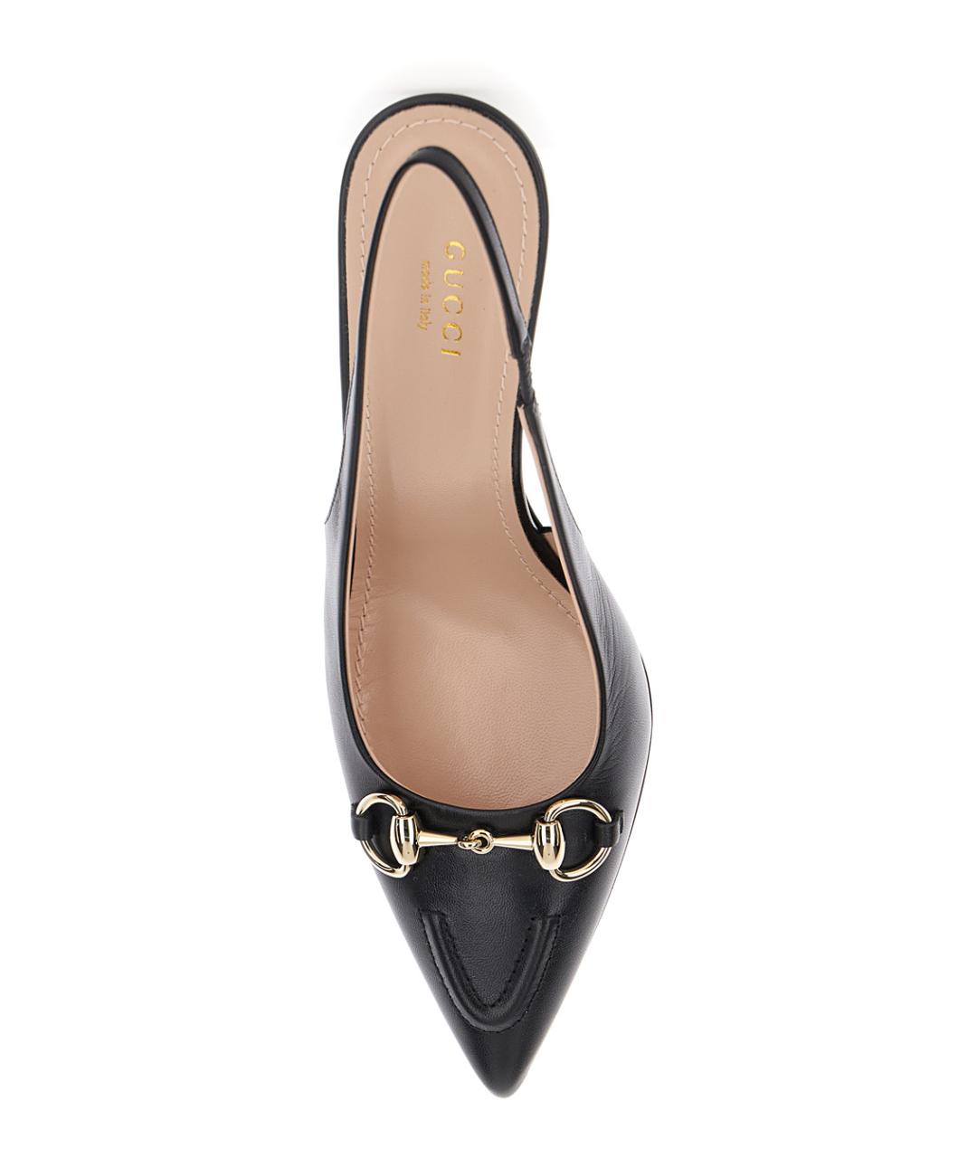 GUCCI Черные кожаные туфли, фото 4