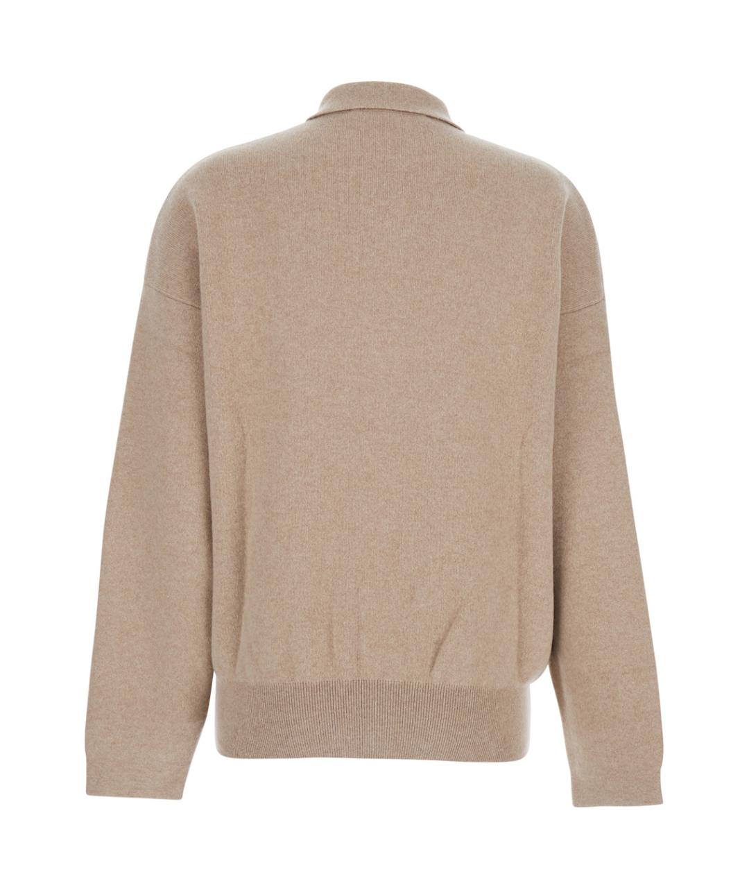 JACQUEMUS Бежевый шерстяной джемпер / свитер, фото 2