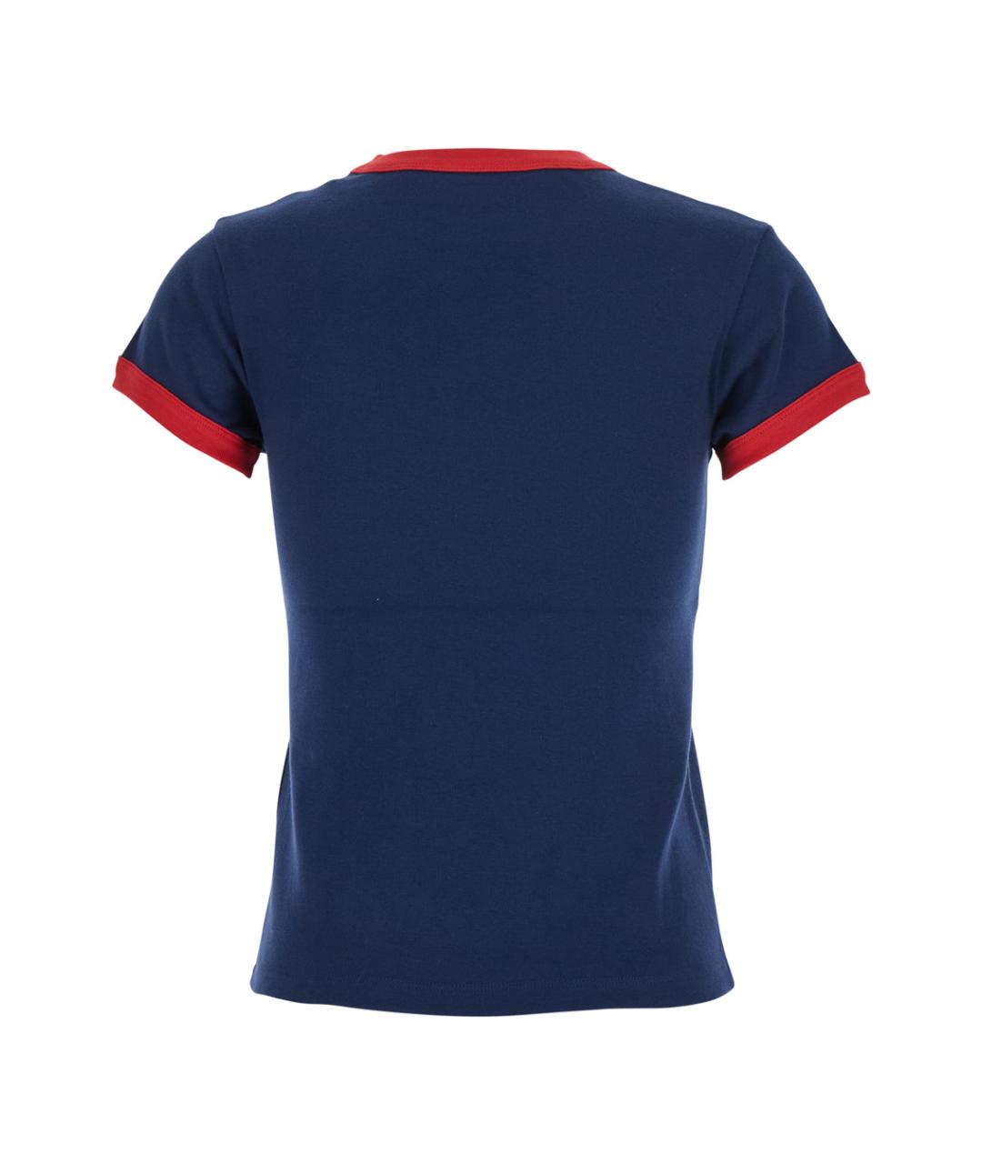 VALENTINO Синяя хлопковая футболка, фото 3