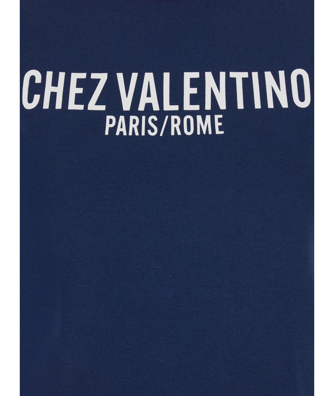 VALENTINO Синяя хлопковая футболка, фото 2