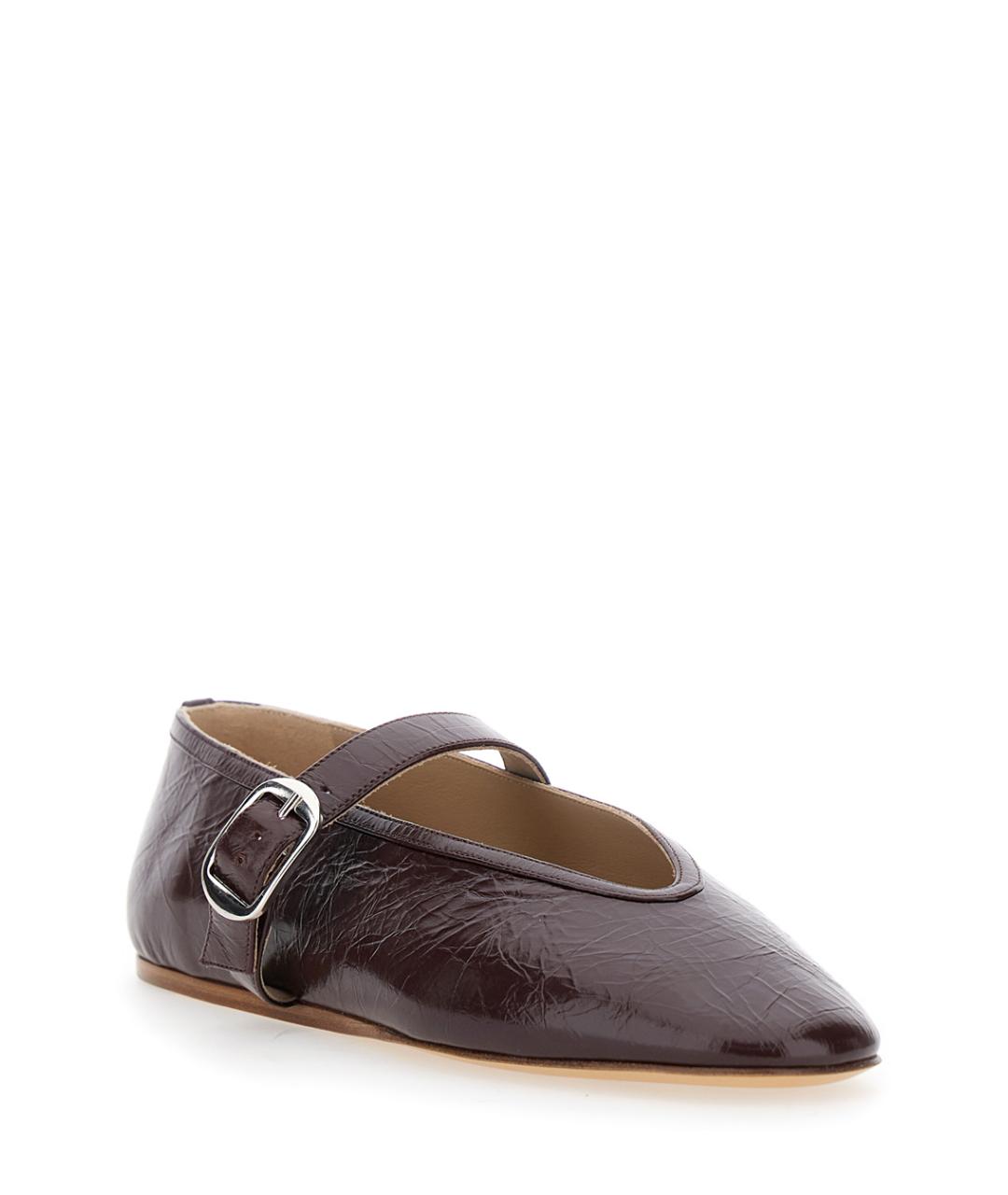 LE MONDE BERYL Фиолетовые кожаные балетки, фото 2