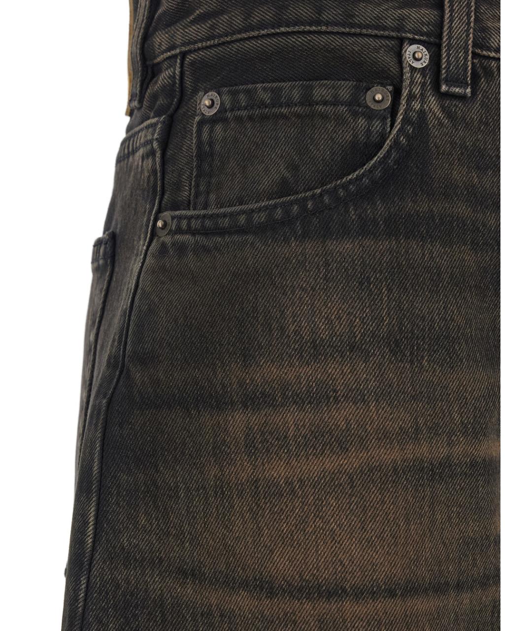 HAIKURE Коричневые хлопковые джинсы клеш, фото 3