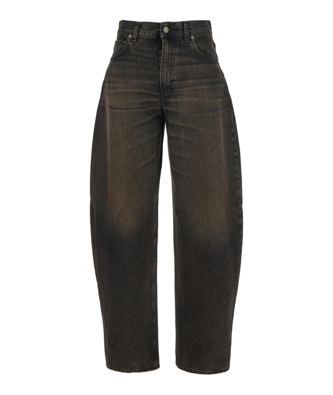 HAIKURE Коричневые хлопковые джинсы клеш, фото 1