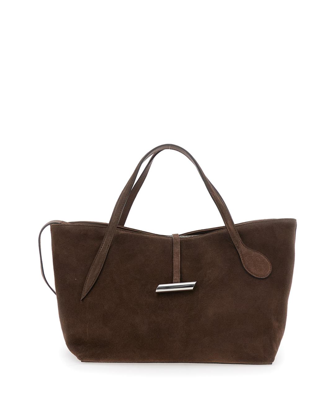 LIFFNER Коричневая замшевая сумка тоут, фото 1