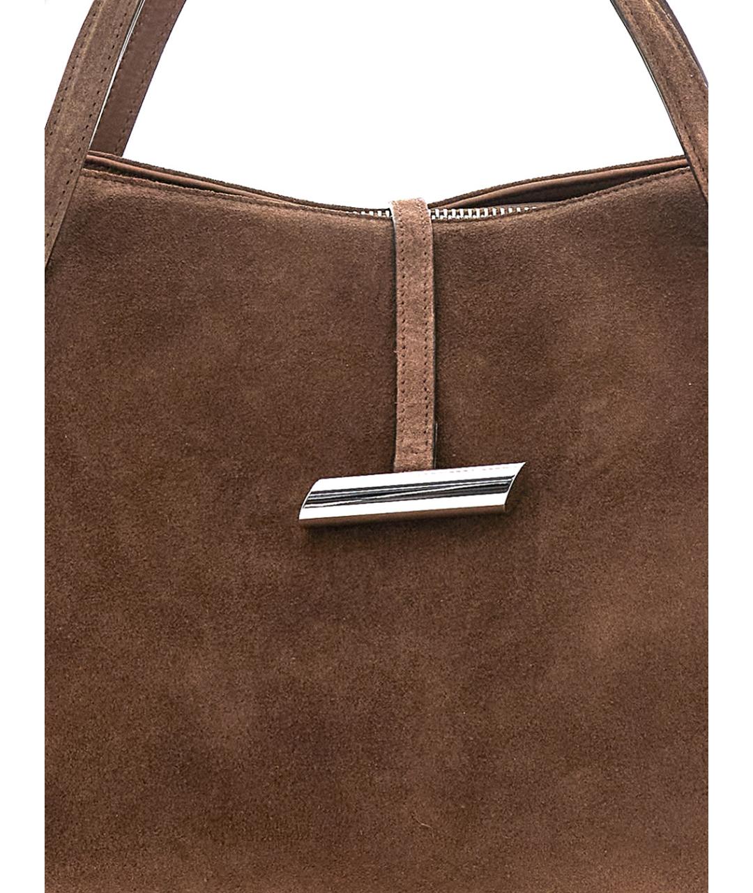 LIFFNER Коричневая замшевая сумка тоут, фото 3