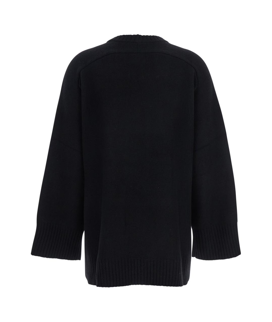 LOULOU STUDIO Черный шерстяной джемпер / свитер, фото 2