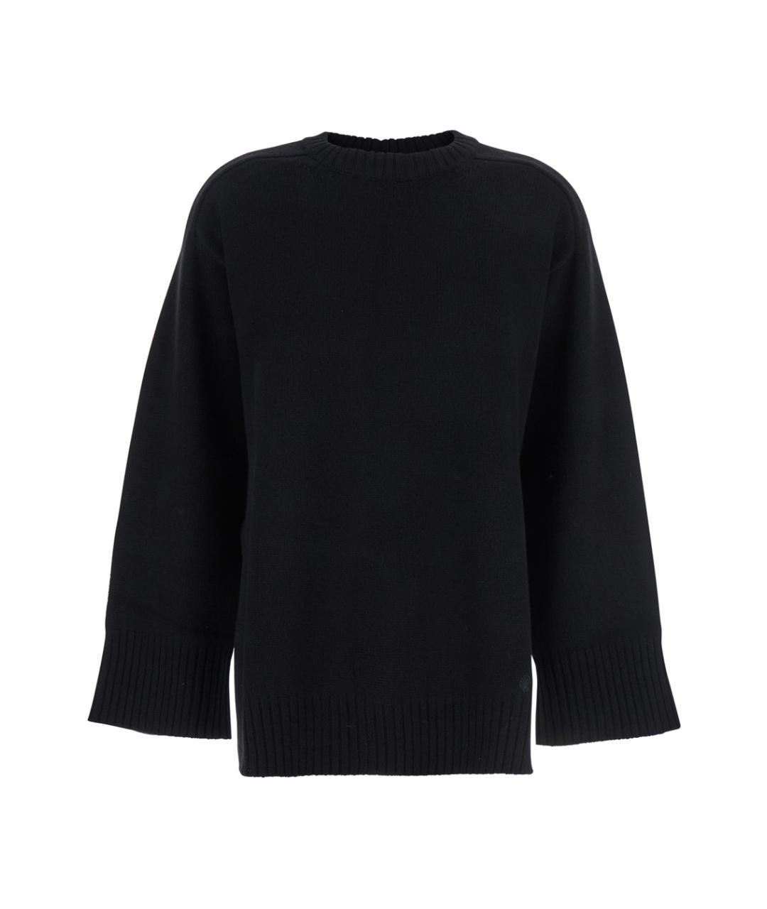 LOULOU STUDIO Черный шерстяной джемпер / свитер, фото 1