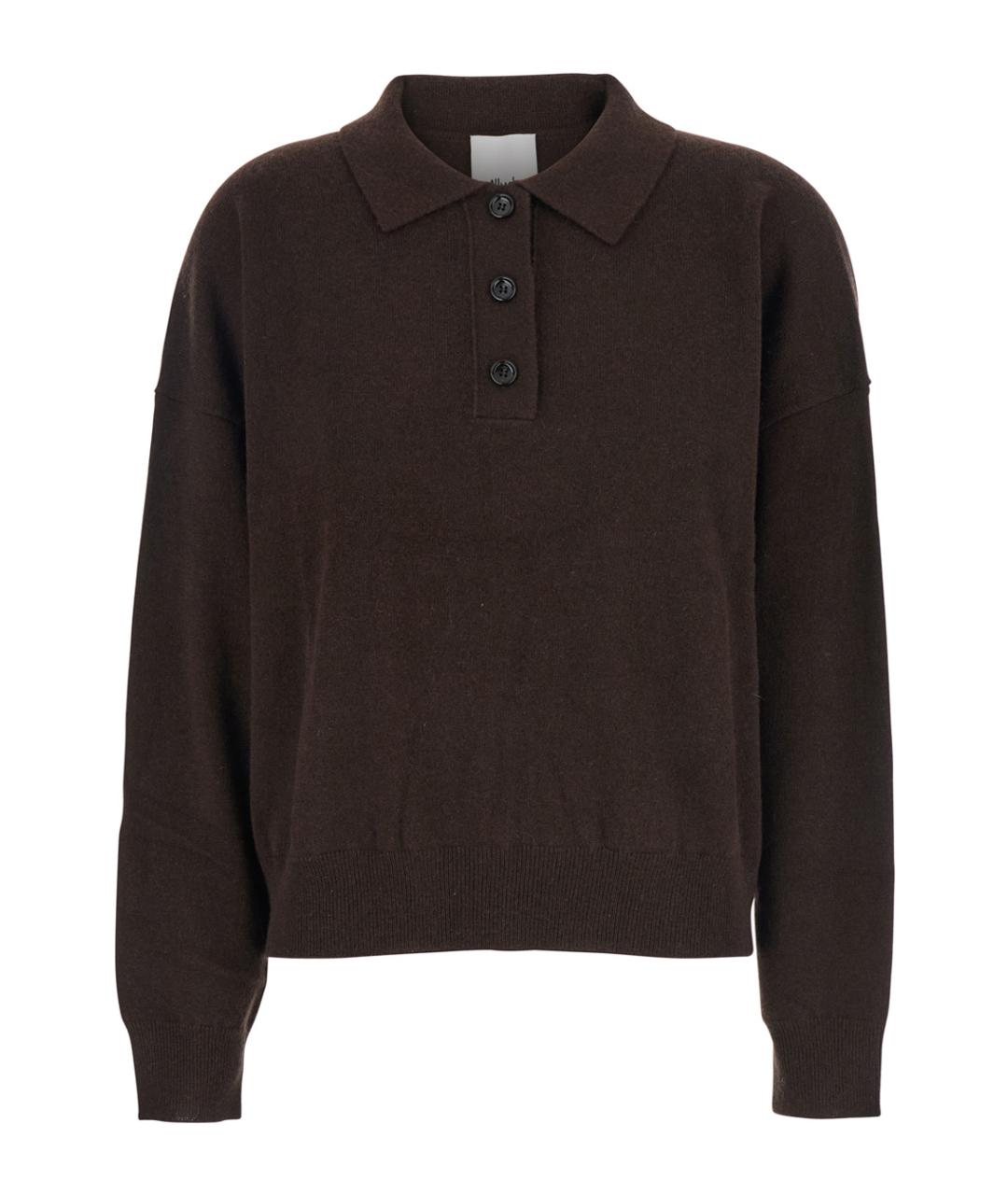 ALLUDE Коричневый шерстяной джемпер / свитер, фото 1