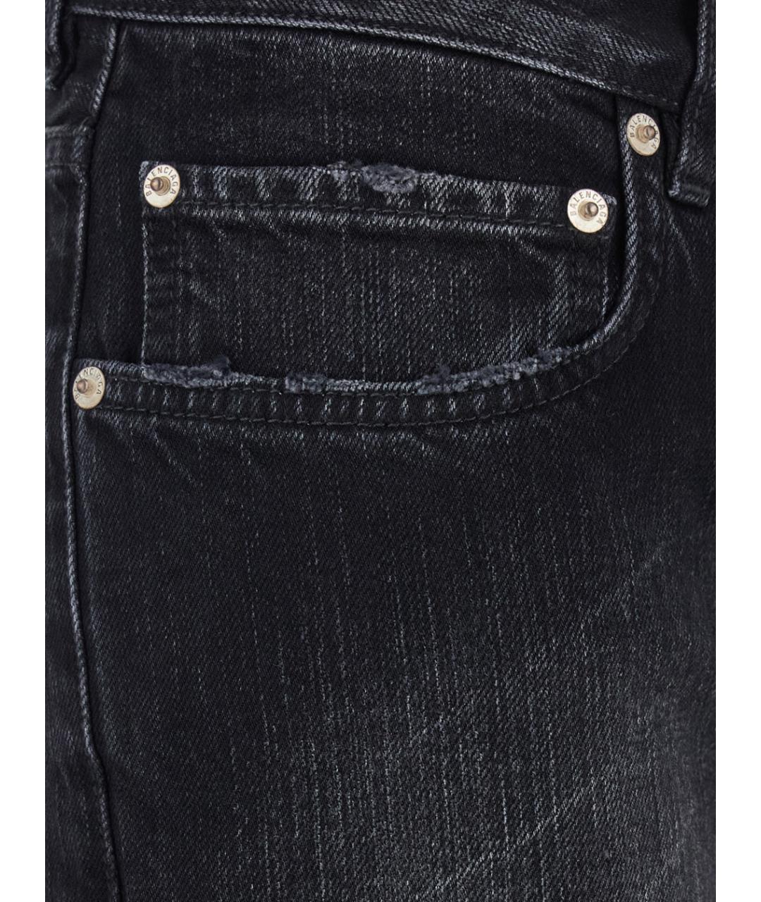 BALENCIAGA Черные хлопковые джинсы клеш, фото 3