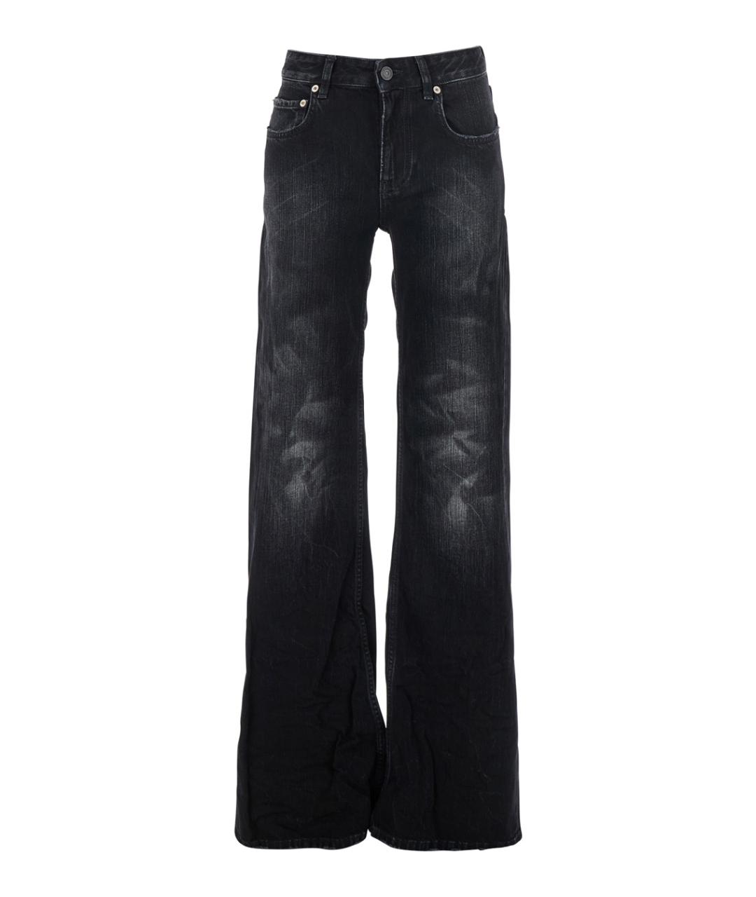 BALENCIAGA Черные хлопковые джинсы клеш, фото 1