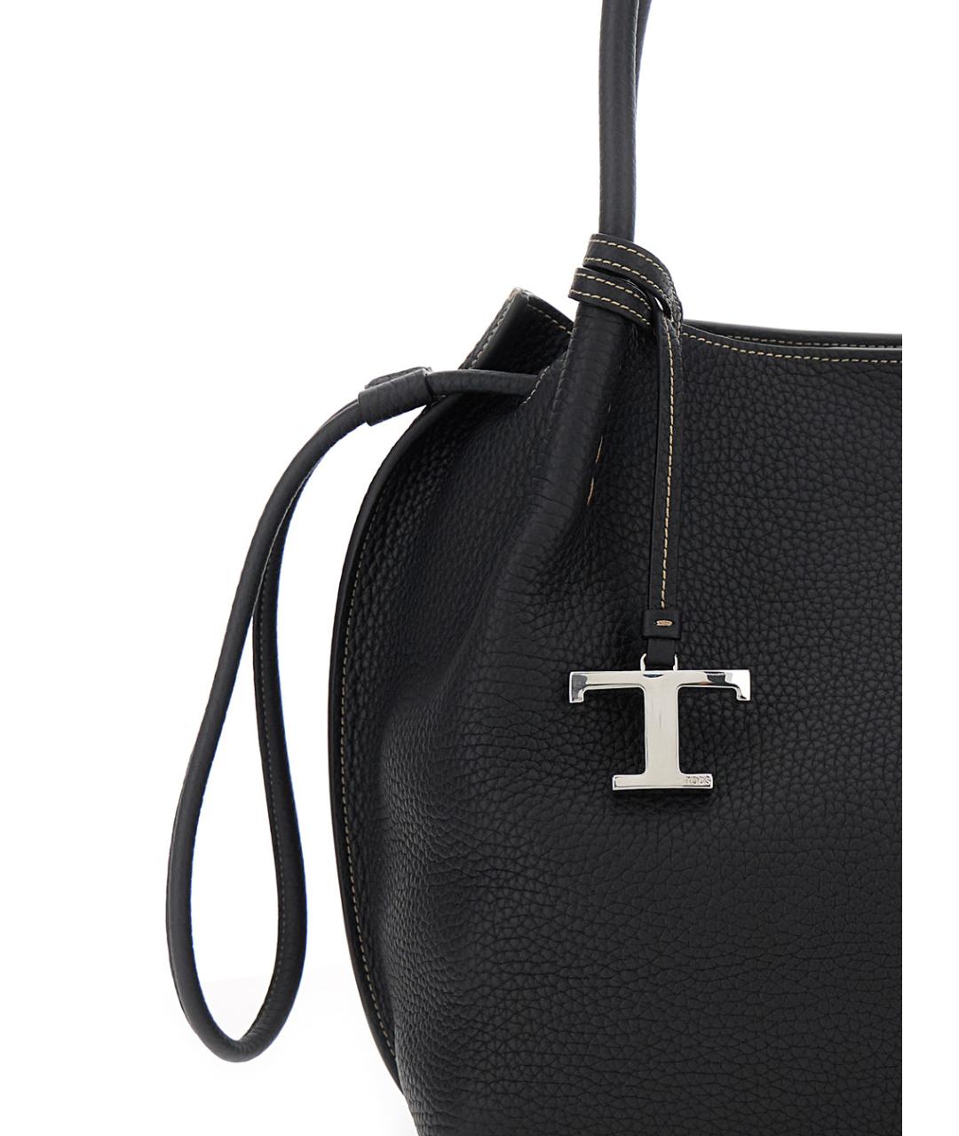 TOD'S Черная кожаная сумка через плечо, фото 3